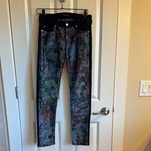 7 for all Mankind Floral Patterned-Front Jeans